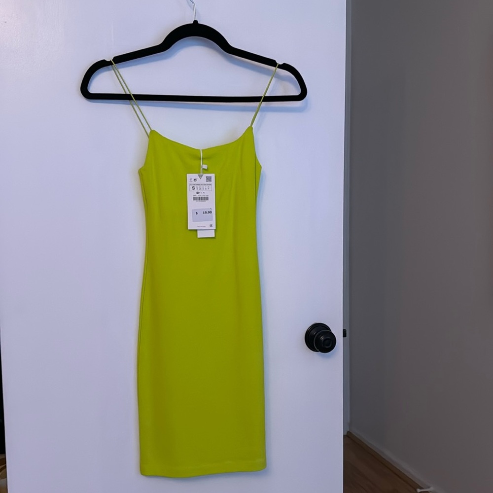 Zara cotton dress with built in bra